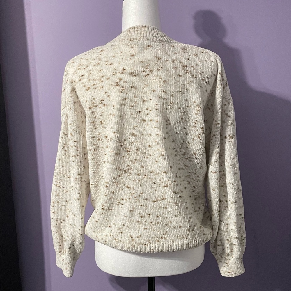 Penman Super Soft Speckled Cream and Tan Sweater Size S - Picture 2 of 6